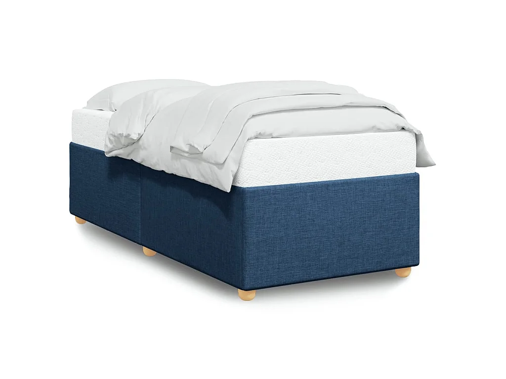 Bedframe zonder matras 90x200 cm stof blauw