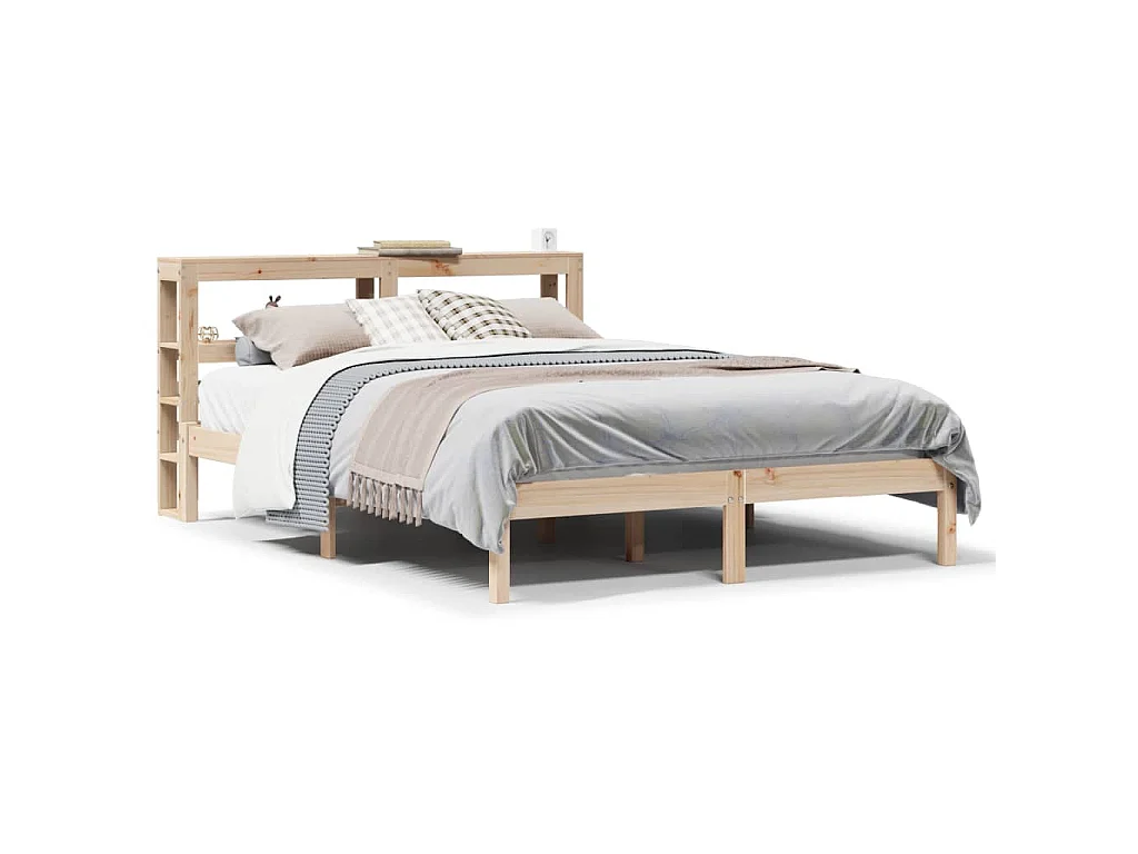 Bedframe zonder matras massief grenenhout 140x200 cm