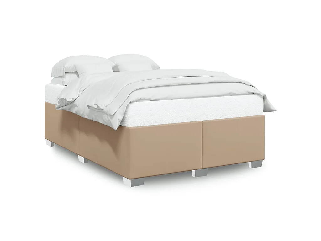 Bedframe kunstleer cappuccinokleurig 160x200 cm