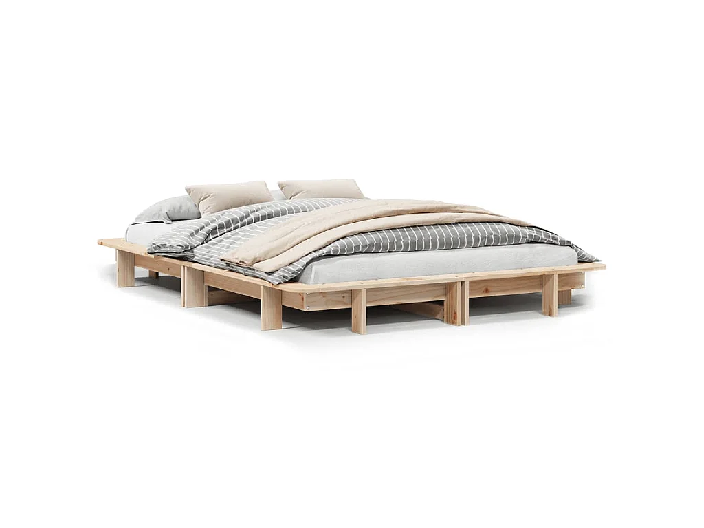 Bedframe zonder matras massief grenenhout 120x200 cm