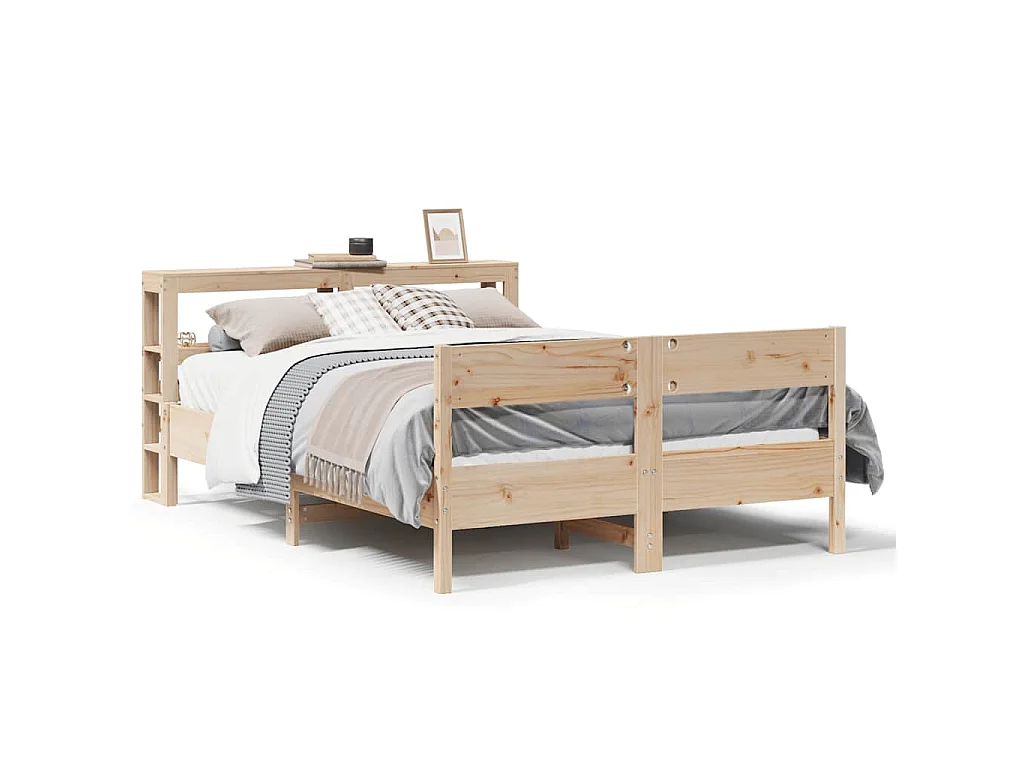 Bedframe zonder matras massief grenenhout 150x200 cm