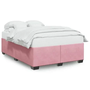 Bedframe fluweel roze 140×200 cm Bedframe fluweel roze 140×200 cm