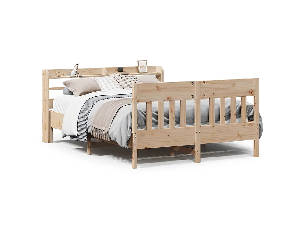 Bedframe zonder matras massief grenenhout 150x200 cm