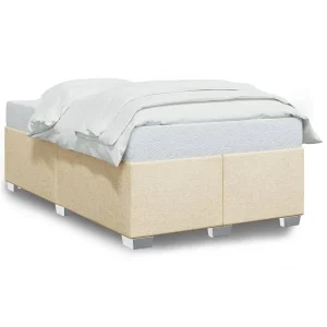 Bedframe zonder matras 120×200 cm stof crèmekleurig Bedframe zonder matras 120×200 cm stof crèmekleurig