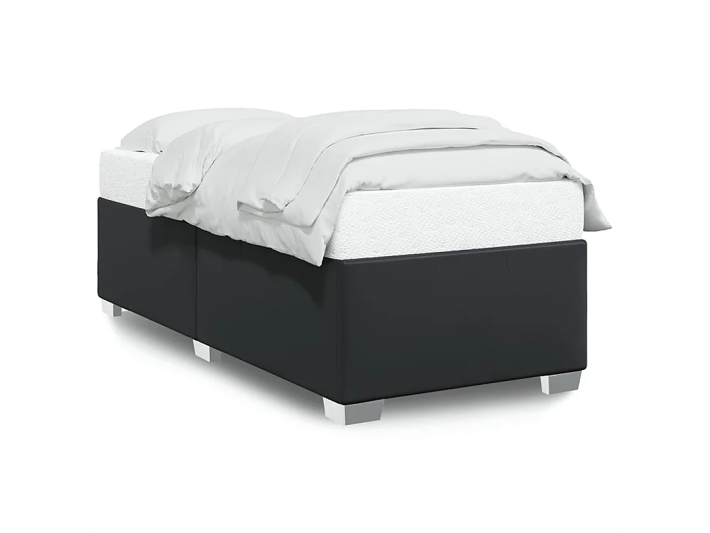 Bedframe kunstleer zwart 100x200 cm
