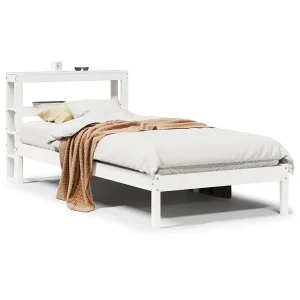 Bedframe zonder matras massief grenenhout wit 90×200 cm Bedframe zonder matras massief grenenhout wit 90×200 cm