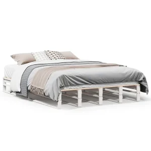 Bedframe zonder matras massief grenenhout wit 120×200 cm Bedframe zonder matras massief grenenhout wit 120×200 cm