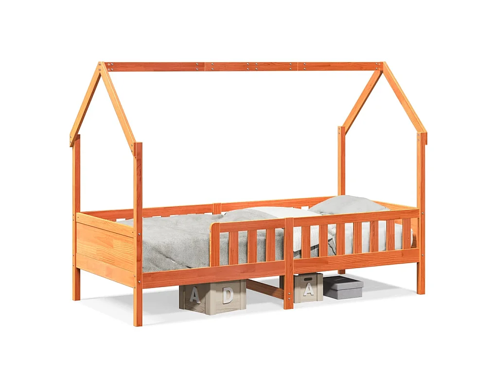 Bedhuis wasbruin massief grenenhout 80x200 cm