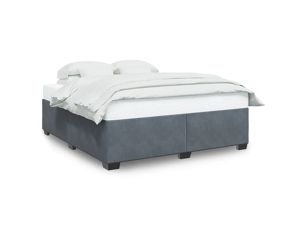 Bedframe zonder matras 200x200 cm fluweel donkergrijs