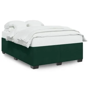 Bedframe zonder matras 140×200 cm fluweel donkergroen Bedframe zonder matras 140×200 cm fluweel donkergroen