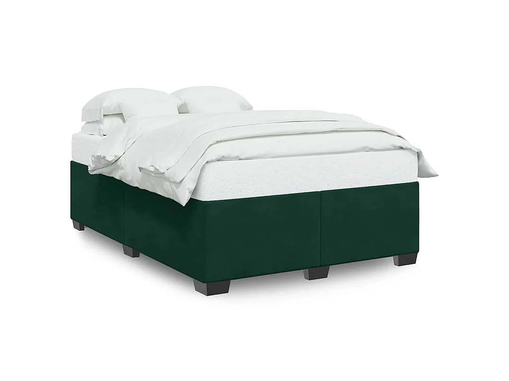 Bedframe zonder matras 140x200 cm fluweel donkergroen