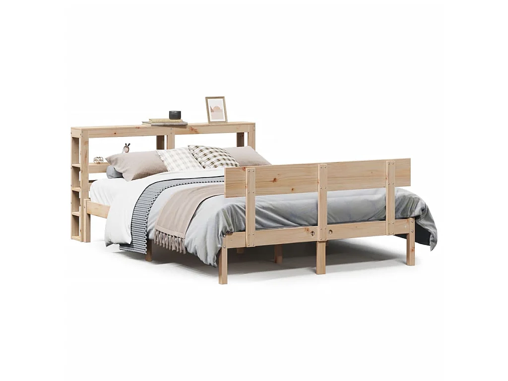 Bedframe zonder matras massief grenenhout 120x190 cm