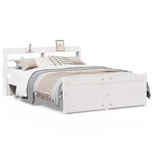 Bedframe met hoofdeinde zonder matras 140×200 cm wit Bedframe met hoofdeinde zonder matras 140×200 cm wit