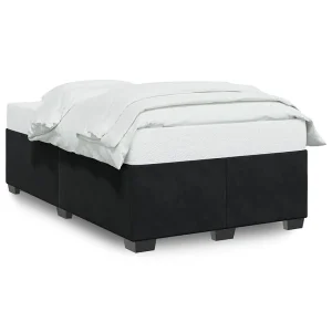 Bedframe zonder matras 120×190 cm fluweel zwart Bedframe zonder matras 120×190 cm fluweel zwart