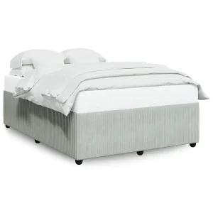 Bedframe zonder matras 160×200 cm fluweel lichtgrijs Bedframe zonder matras 160×200 cm fluweel lichtgrijs