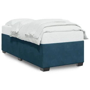 Bedframe fluweel blauw 80×200 cm Bedframe fluweel blauw 80×200 cm