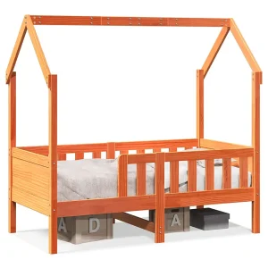 Bedhuis wasbruin massief grenenhout 80×160 cm Bedhuis wasbruin massief grenenhout 80×160 cm
