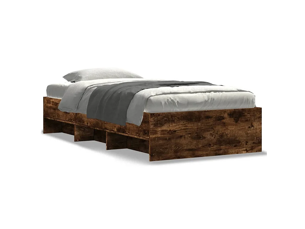 Bedframe zonder matras hout gerookt eikenkleurig 100x200 cm