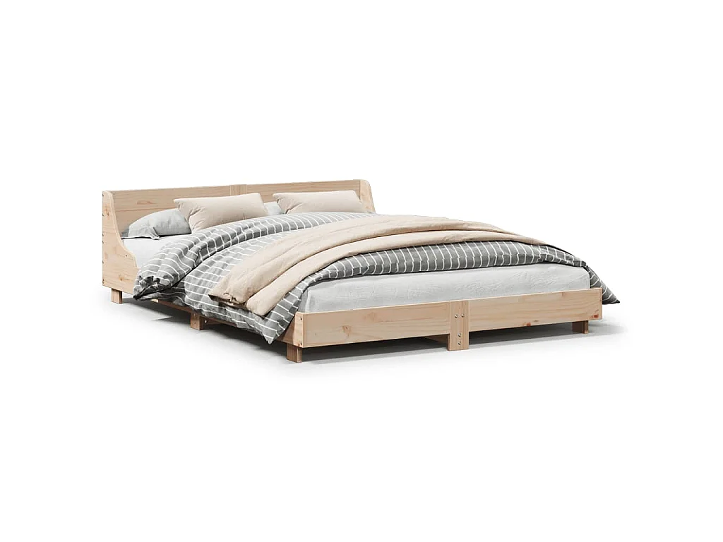 Bedframe zonder matras massief grenenhout 120x190 cm