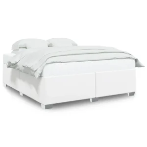 Bedframe kunstleer wit 200×200 cm Bedframe kunstleer wit 200×200 cm