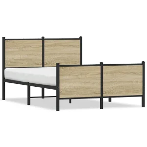 Bedframe zonder matras metaal sonoma eikenkleurig 120×190 cm Bedframe zonder matras metaal sonoma eikenkleurig 120×190 cm