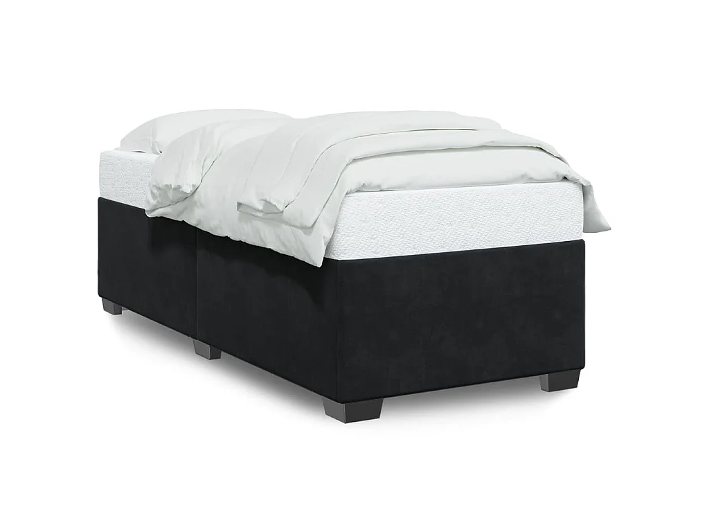 Bedframe fluweel zwart 90x200 cm