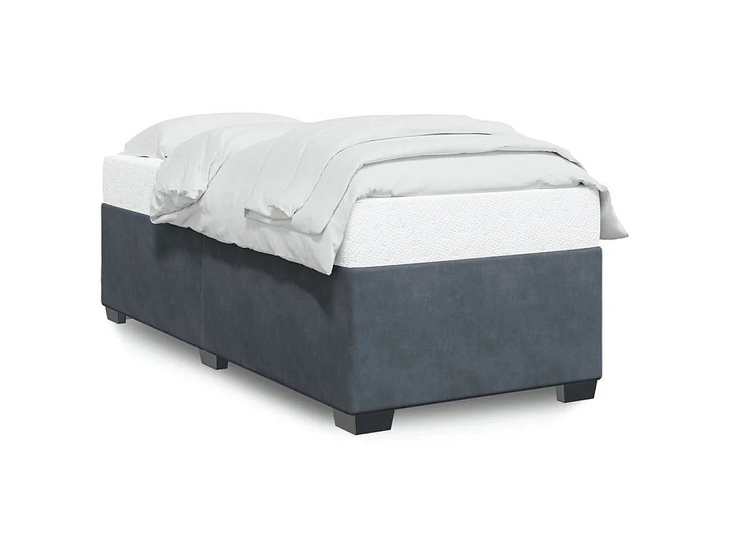 Bedframe zonder matras 90x190 cm fluweel donkergrijs
