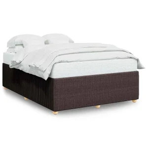 Bedframe zonder matras stof donkerbruin 140×190 cm Bedframe zonder matras stof donkerbruin 140×190 cm