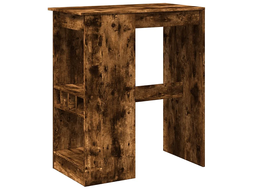 Bartafel met rekken 90x47,5x103,5 cm bewerkt hout gerookt eiken