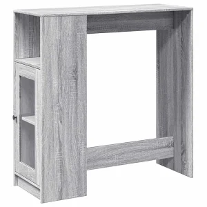 Bartafel met rekken 101x40x103,5 cm bewerkt hout grijs sonoma Bartafel met rekken 101x40x103,5 cm bewerkt hout grijs sonoma