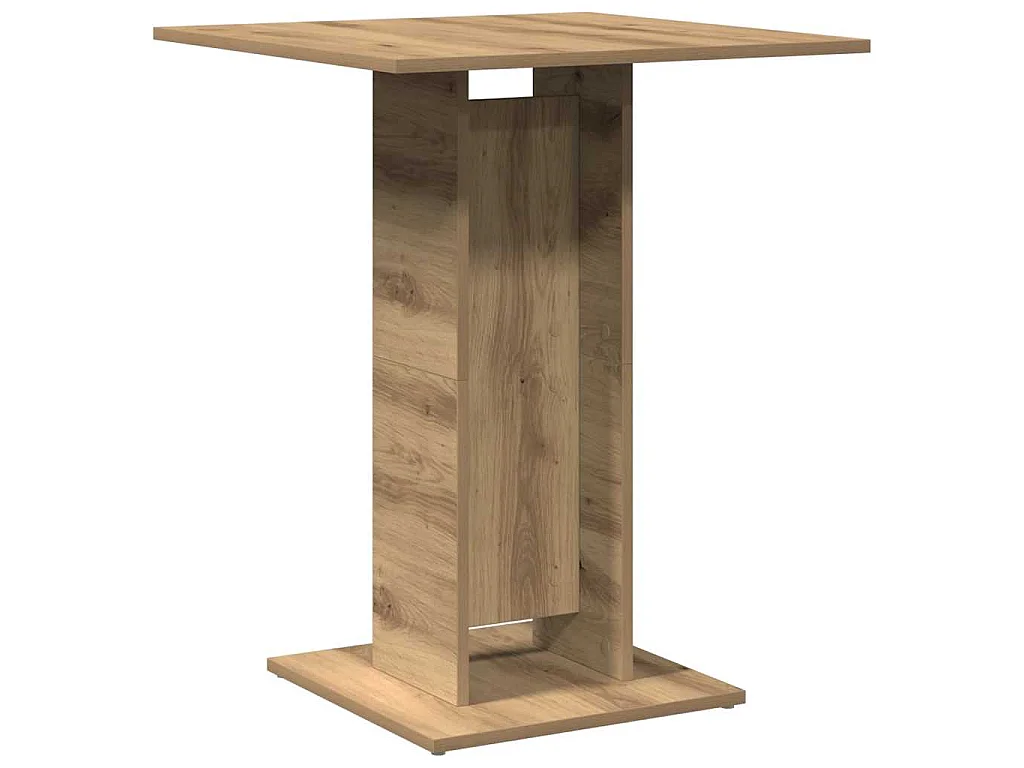 Bistrotafel 60x60x75 cm spaanplaat artisanaal eikenkleurig