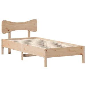 Bedframe zonder matras massief grenenhout 75×190 cm Bedframe zonder matras massief grenenhout 75×190 cm