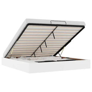 Bedframe zonder matras 160×200 cm kunstleer wit Bedframe zonder matras 160×200 cm kunstleer wit