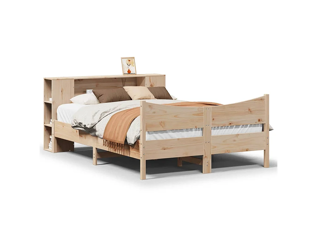 Bedframe zonder matras massief grenenhout 135x190 cm
