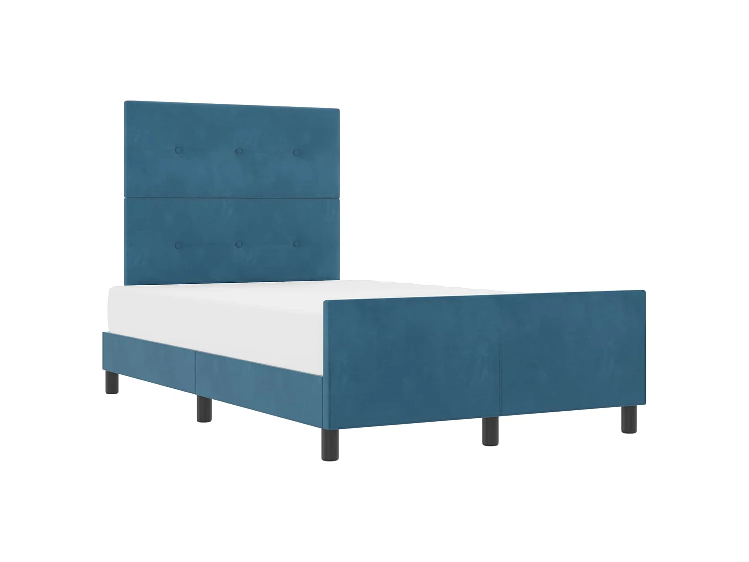 Bedframe met hoofdeinde Donkerblauw 120 x 190 cm Fluweel
