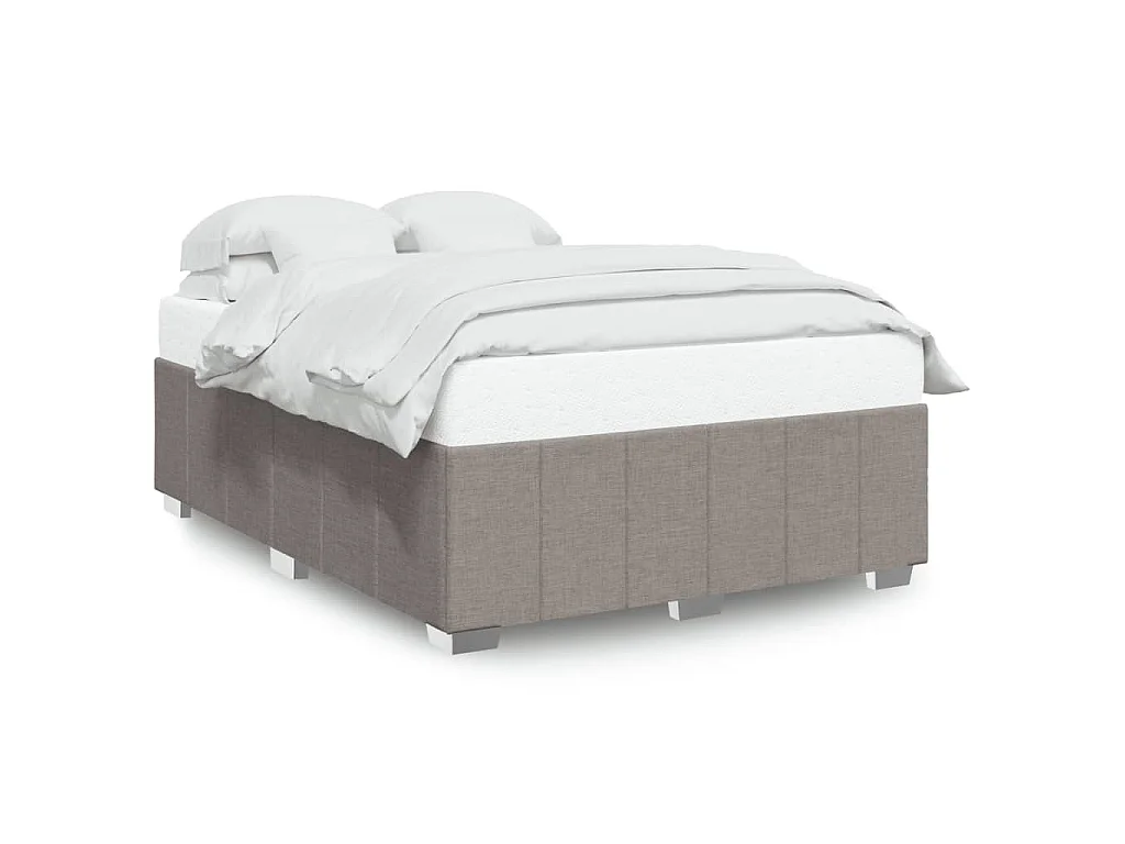 Bedframe zonder matras stof taupe 140x200 cm