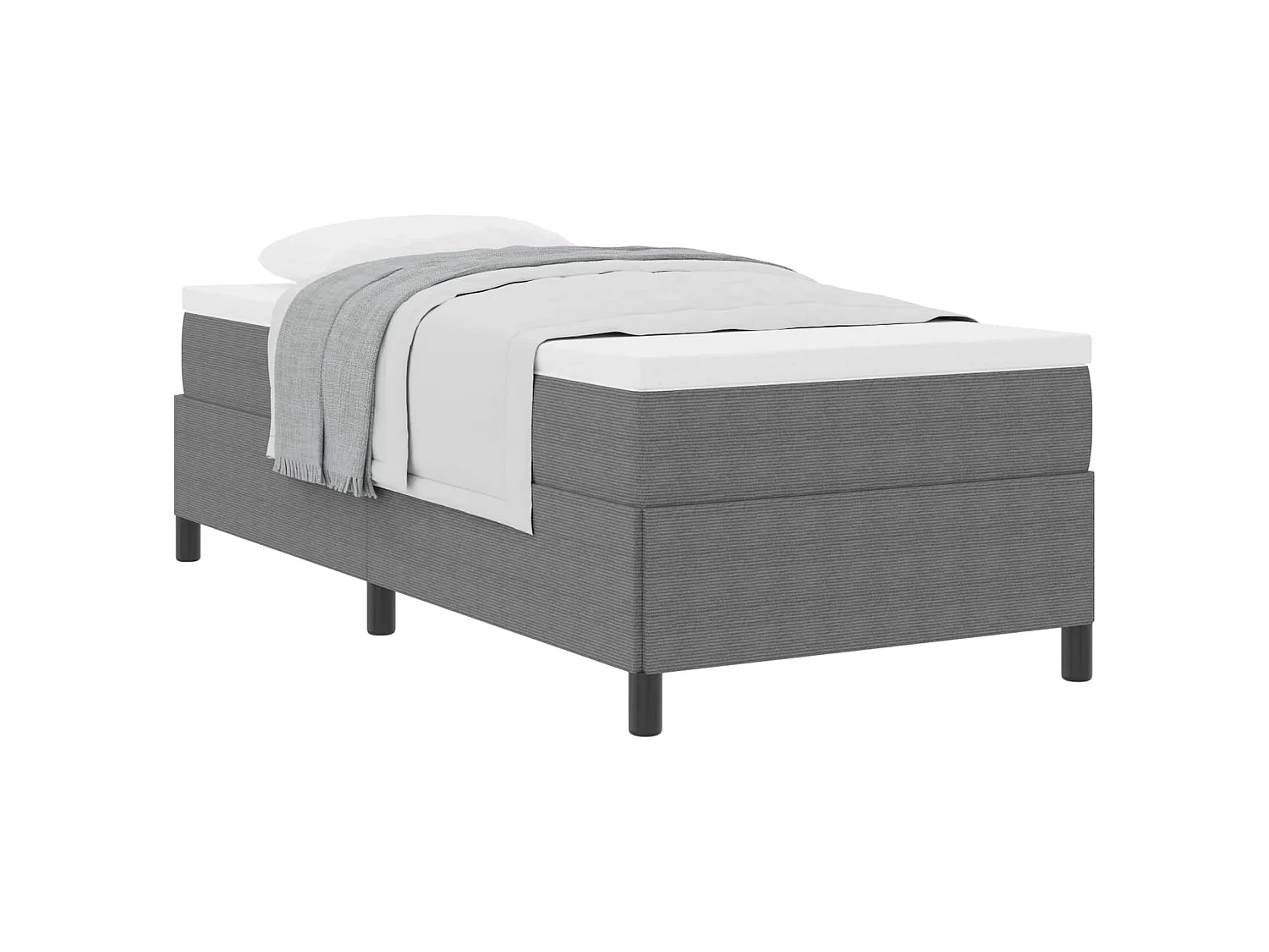 Bedframe Lichtgrijs 90 x 190 cm Katoenen stof