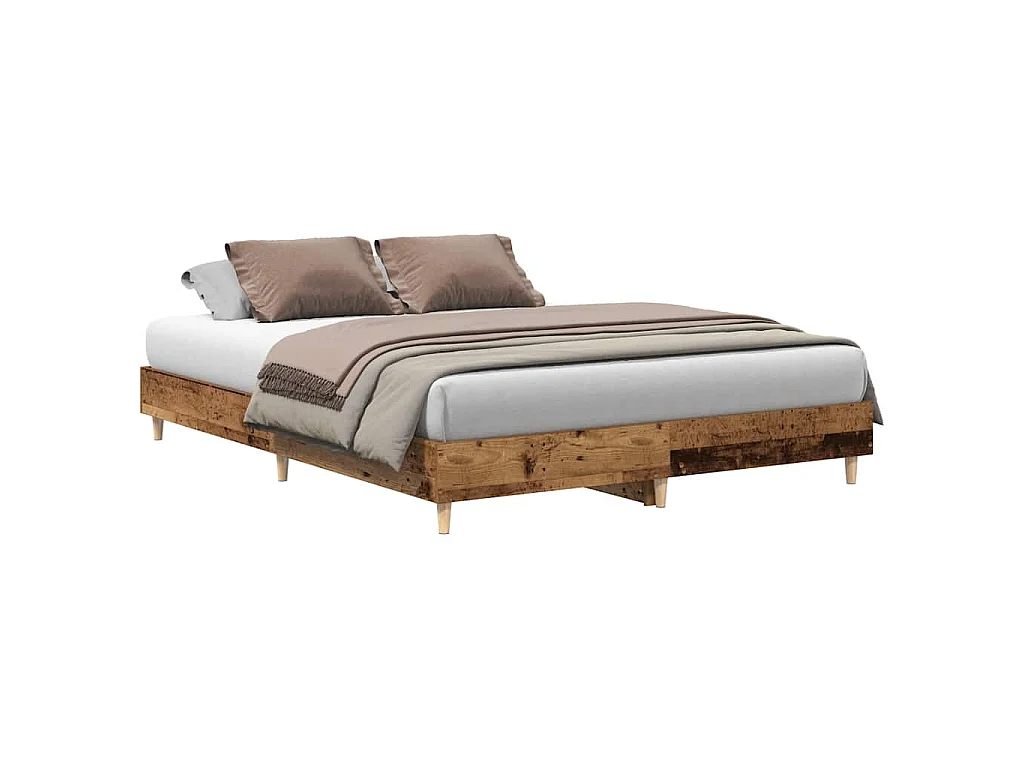 Bedframe zonder matras 140x200 cm spaanplaat bewerkt hout