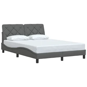 Bedframe zonder matras 120×200 cm stof donkergrijs Bedframe zonder matras 120×200 cm stof donkergrijs