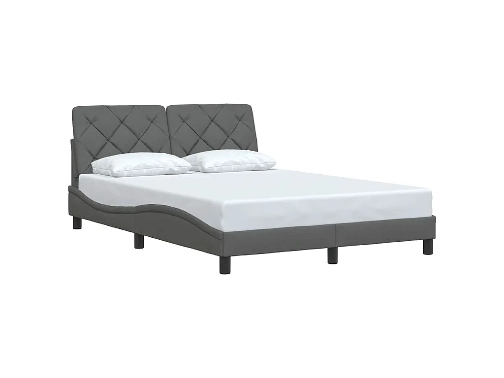 Bedframe zonder matras 120x200 cm stof donkergrijs