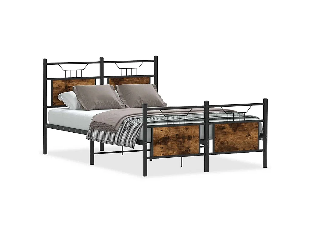 Bedframe zonder matras hout gerookt eikenkleurig 120x200 cm