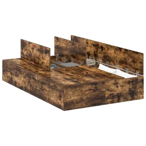 Bedframe Gerookt eiken 200 x 120 x 31.5 cm Bewerkt hout