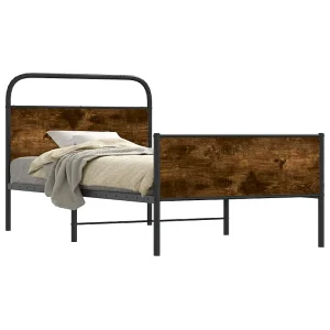 Bedframe zonder matras bewerkt hout sonoma eikenkleur 100x190cm