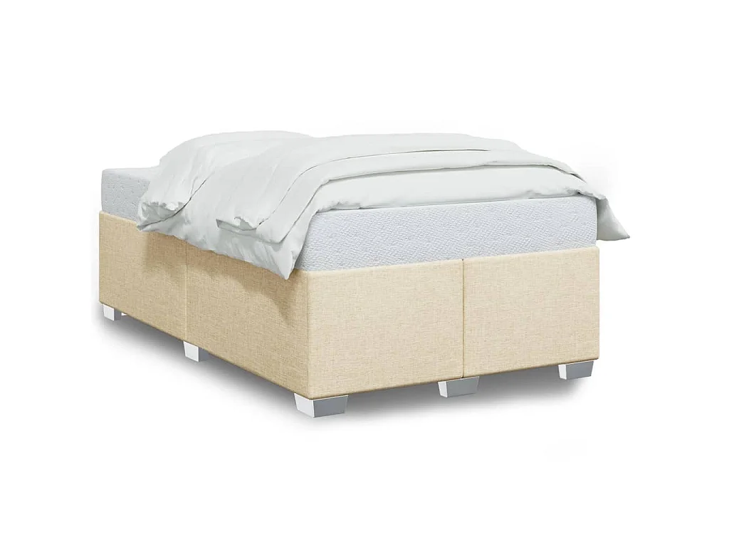 Bedframe zonder matras 120x190 cm stof crèmekleurig