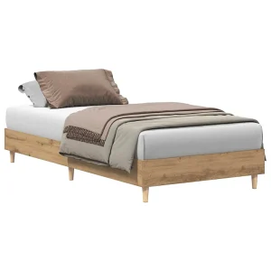 Bedframe zonder matras spaanplaat ambachtelijk eikenkleurig Bedframe zonder matras spaanplaat ambachtelijk eikenkleurig