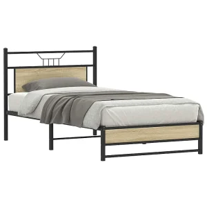 Bedframe zonder matras 107x203cm spaanplaat sonoma eikenkleurig Bedframe zonder matras 107x203cm spaanplaat sonoma eikenkleurig