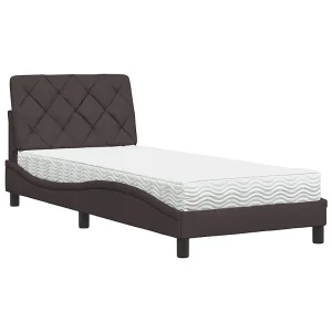 Bed met matras stof donkerbruin 80×200 cm Bed met matras stof donkerbruin 80×200 cm
