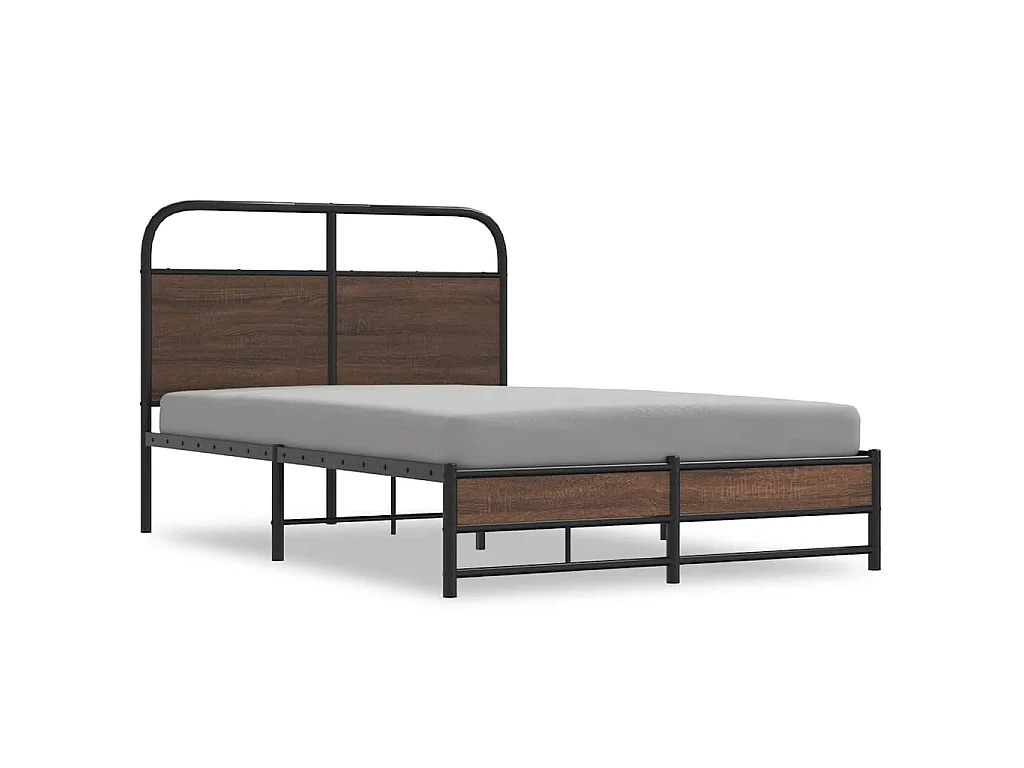 Bedframe zonder matras bewerkt hout bruin eikenkleur 120x200 cm