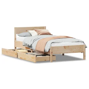 Bedframe zonder matras massief grenenhout 75×190 cm Bedframe zonder matras massief grenenhout 75×190 cm