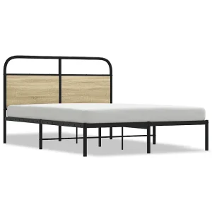 Bedframe zonder matras bewerkt hout sonoma eikenkleur 120x190cm Bedframe zonder matras bewerkt hout sonoma eikenkleur 120x190cm